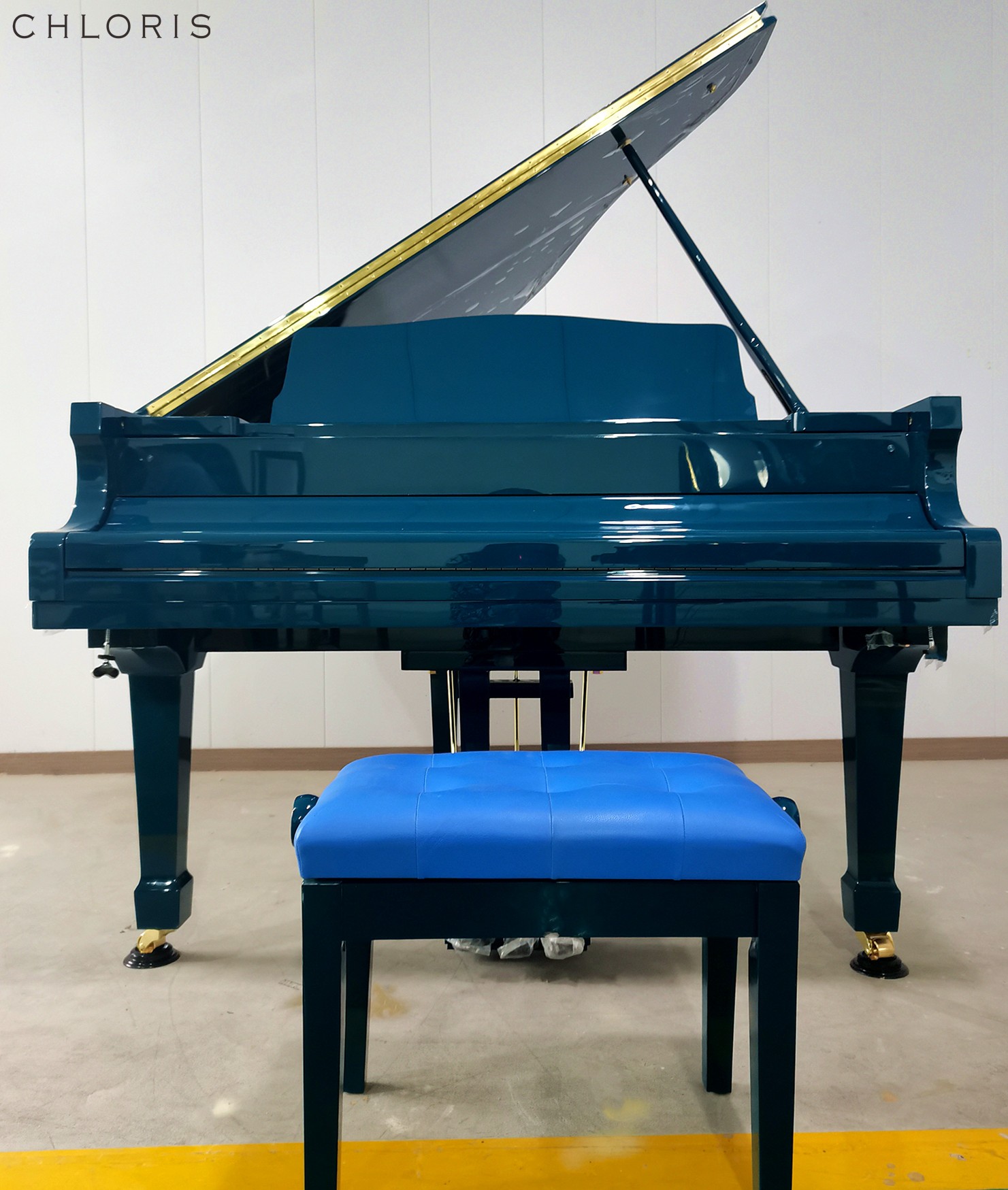 Best Sale Grand Piano with Factory Price Peacock Blue Keyboard Pianos HG-158