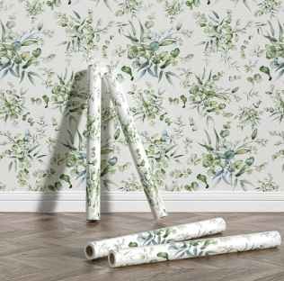 Custom Painting Abstract Leaf Mural Wallpaper Peel And Stick Modern Leaves Wallpaper