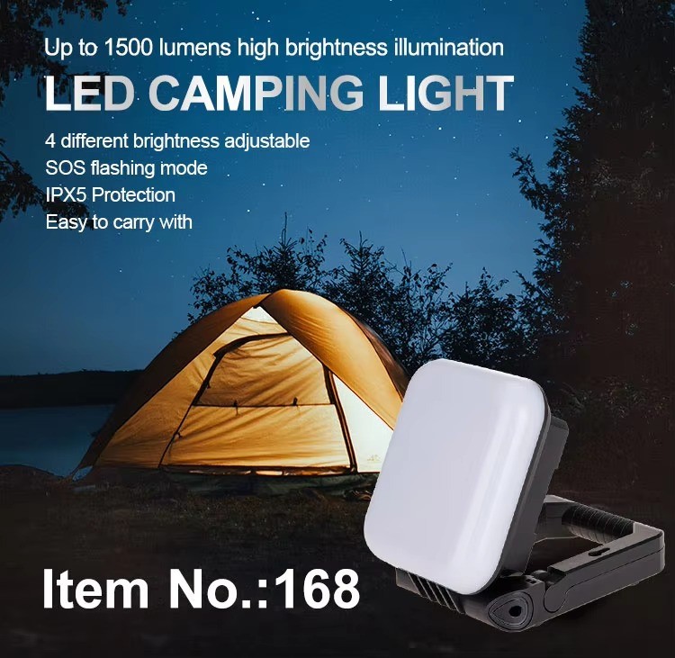 4 Lighting Mode White Cover Portable Multifunction Rechargeable LED Camping Light with SOS Flash